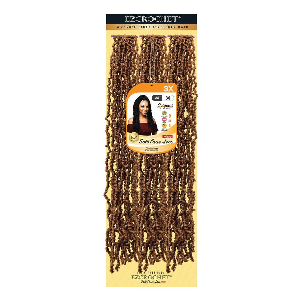 EZBRAID Ezcrochet 3X Soft Faux Locs Micro Braid