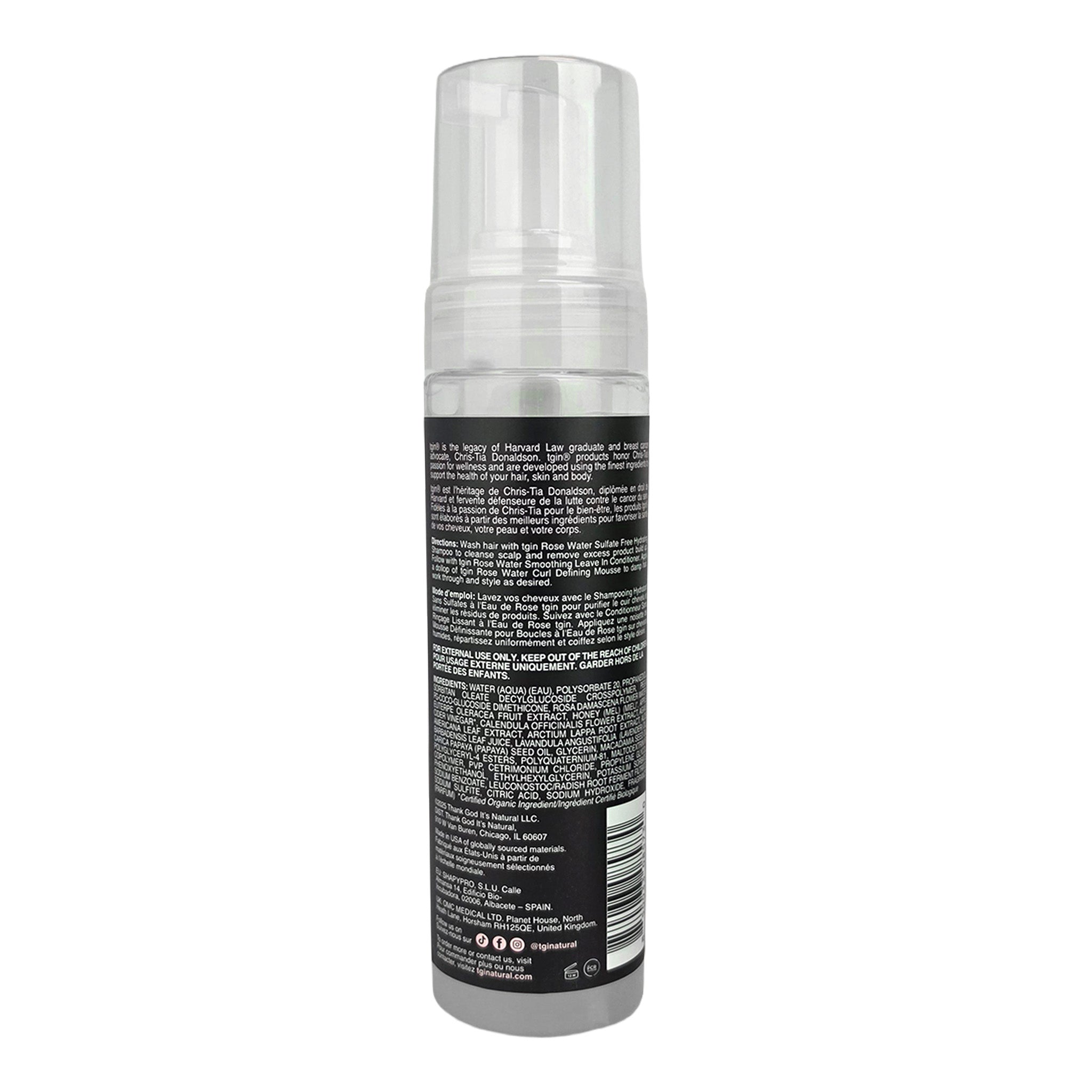 TGIN Rose Water Curl Defining Mousse (6.7oz)