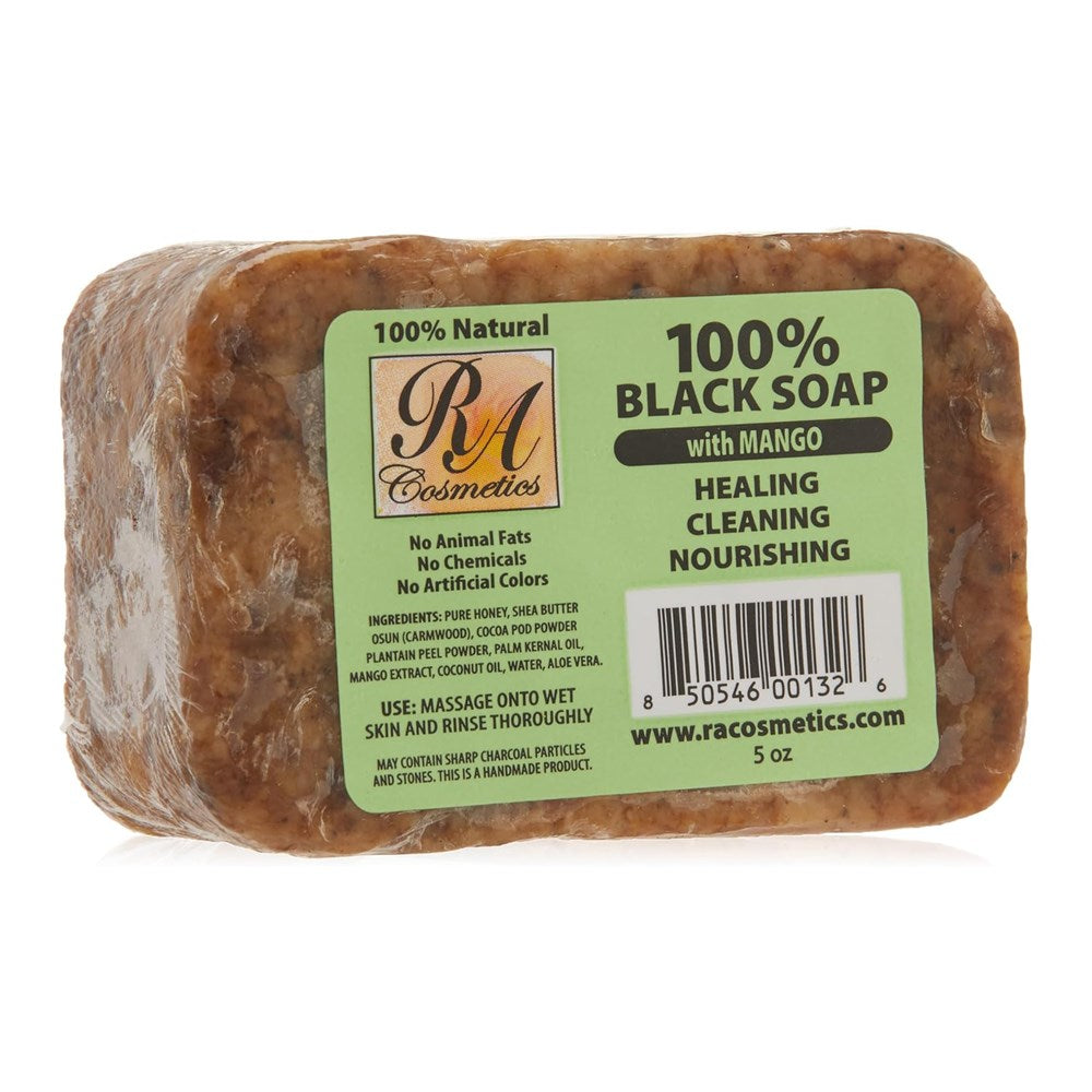RA COSMETICS 100% Black Soap Bar (5oz)