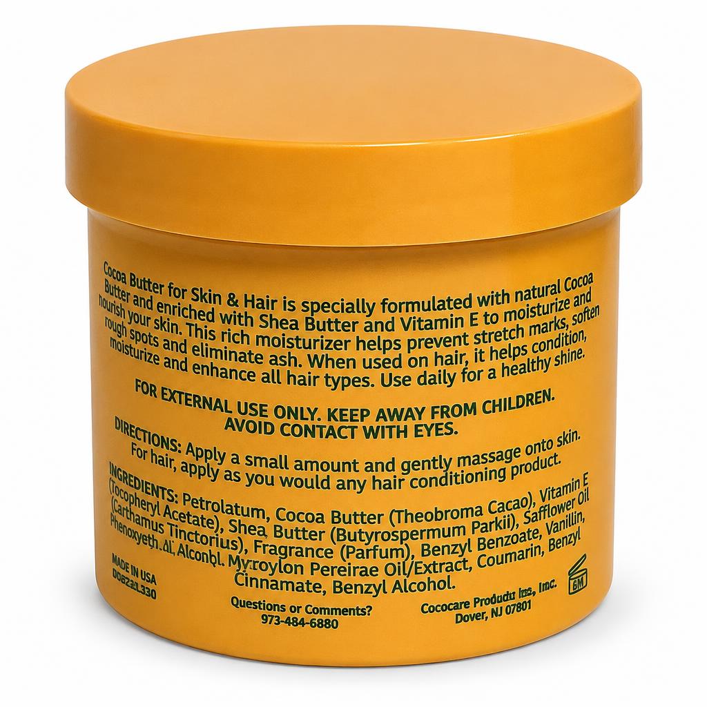 Beurre de cacao AFRICARE pour la peau et les cheveux (300 g)