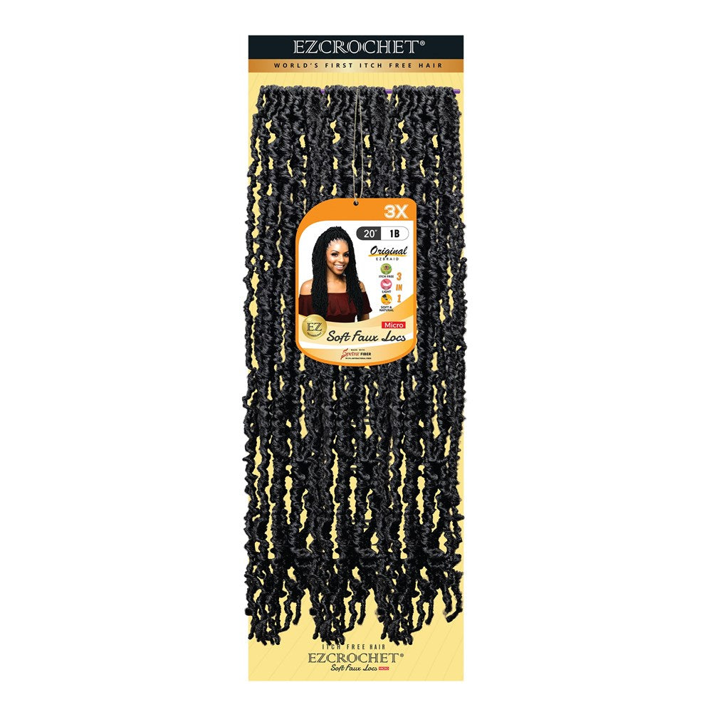 EZBRAID Ezcrochet 3X Soft Faux Locs Micro Braid