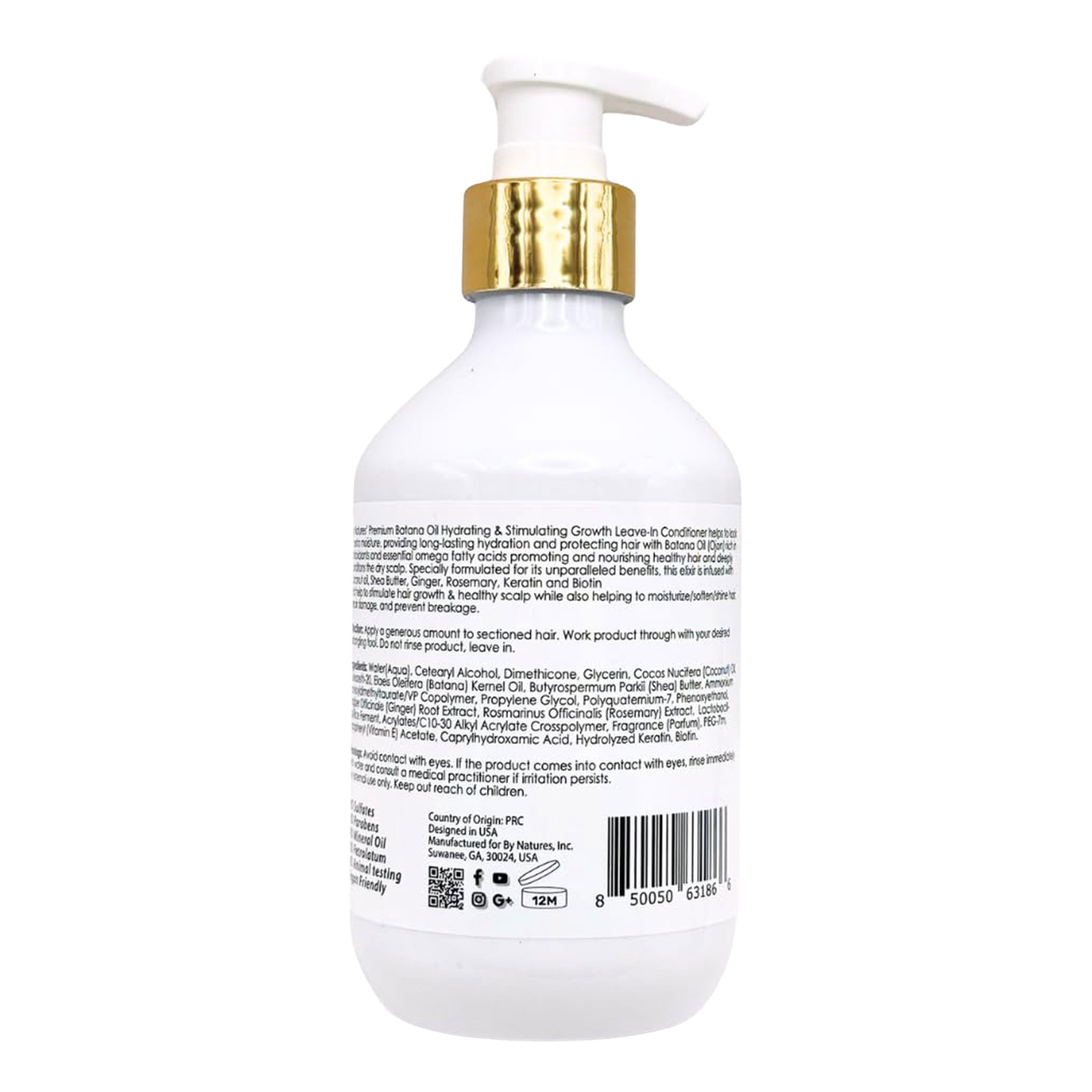 BY NATURES Batana Oil Moisture & Stimulating Growth Leave-In Conditioner (12oz)