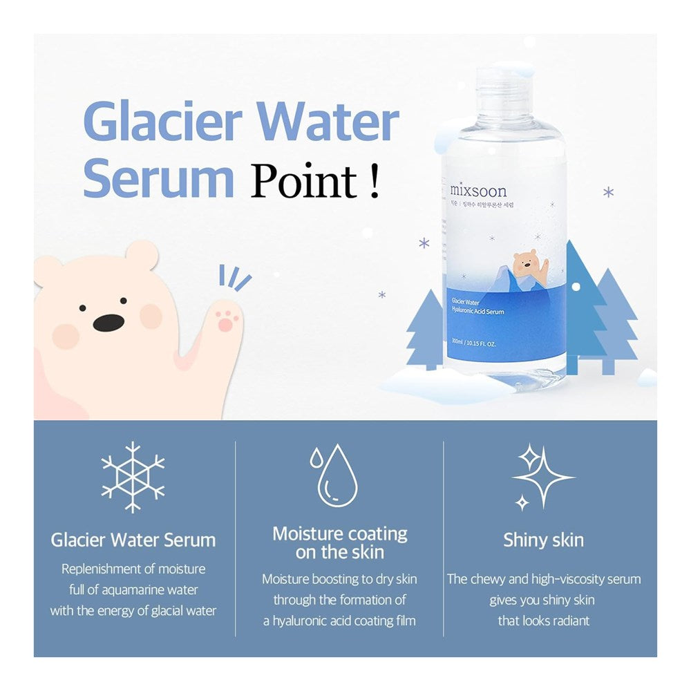 Sérum à l'acide hyaluronique et à l'eau de glacier MIXSOON (300 ml)