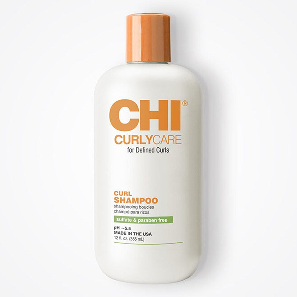 CHI Curly Care shampoo bottle on a white background