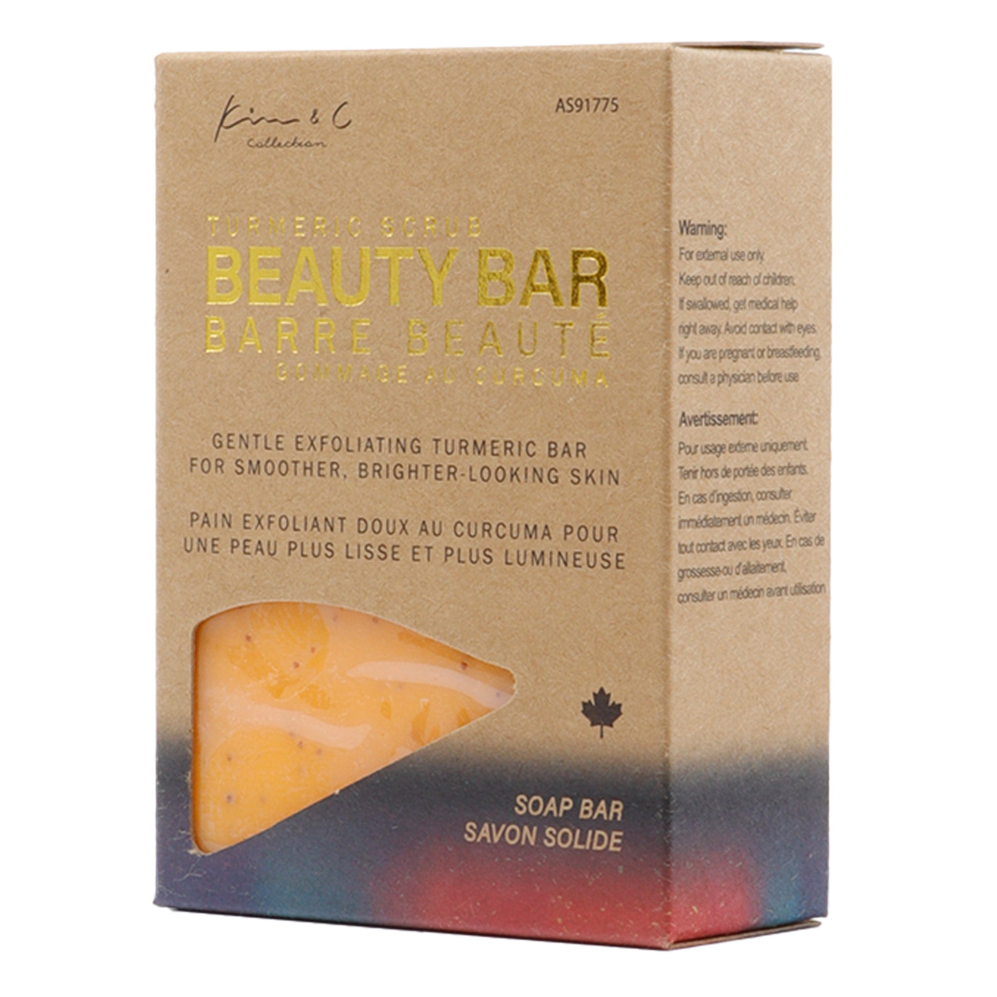 Kim & C Turmeric Body Scrub Beauty Bar (5.5oz/156g)