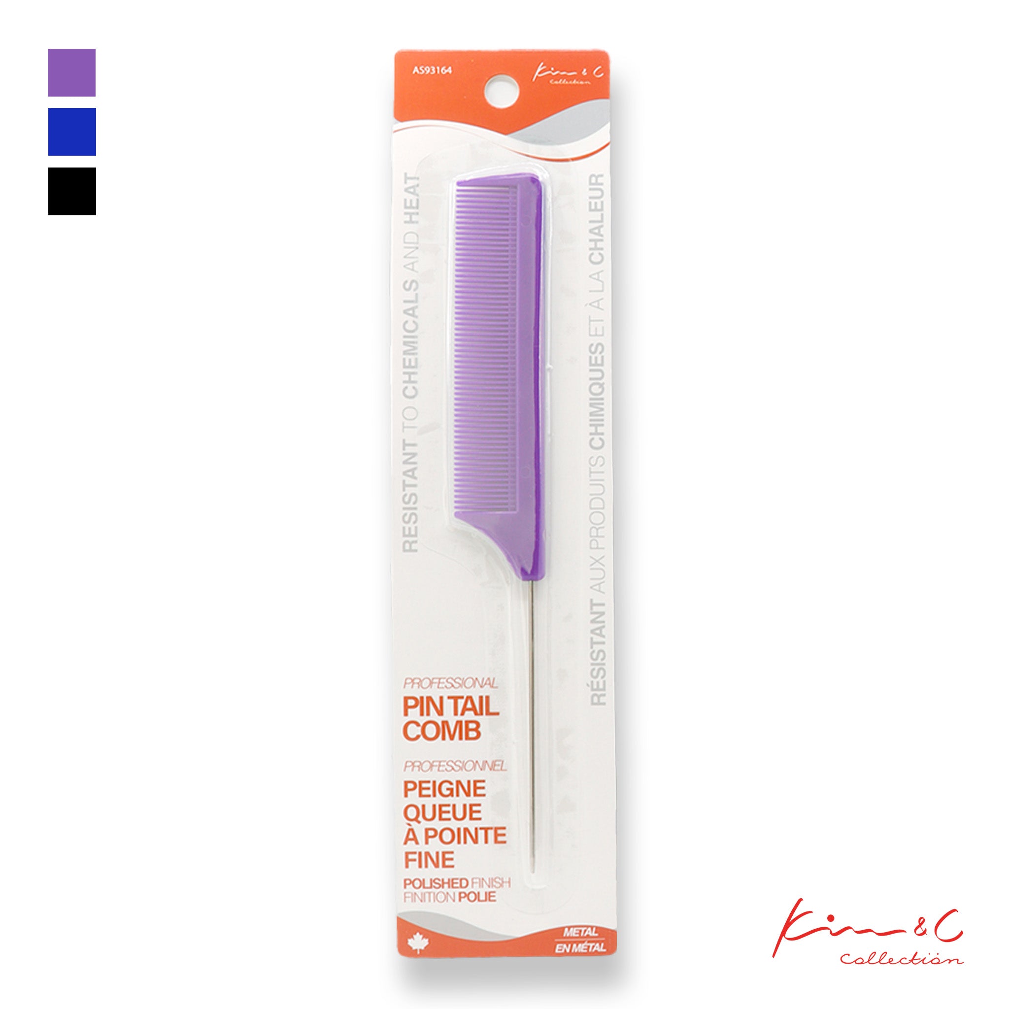 Purple comb in packaging with Kiehl's branding on a white background