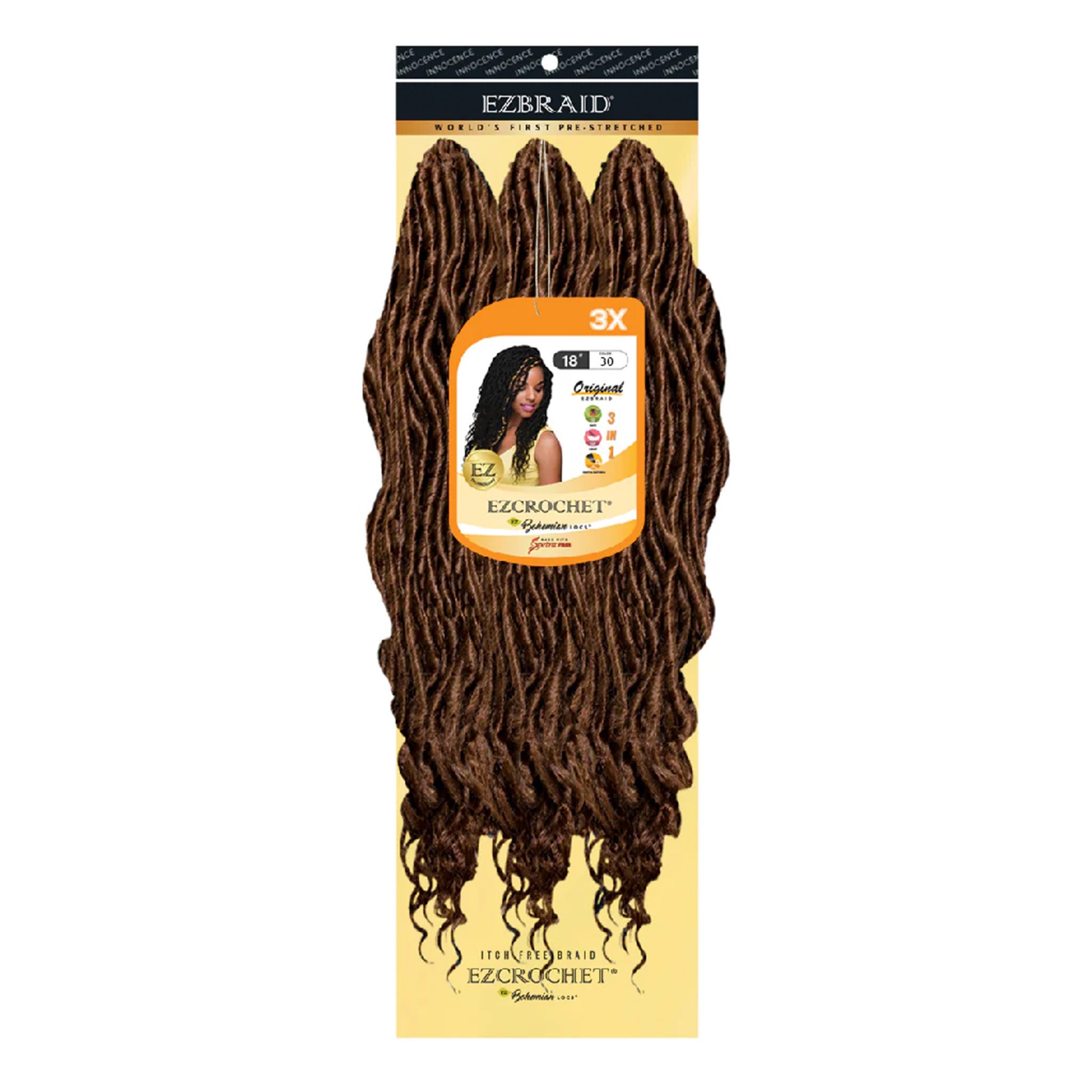 EZBRAID Ezcrochet 3X Bohemian Locs (18inch)