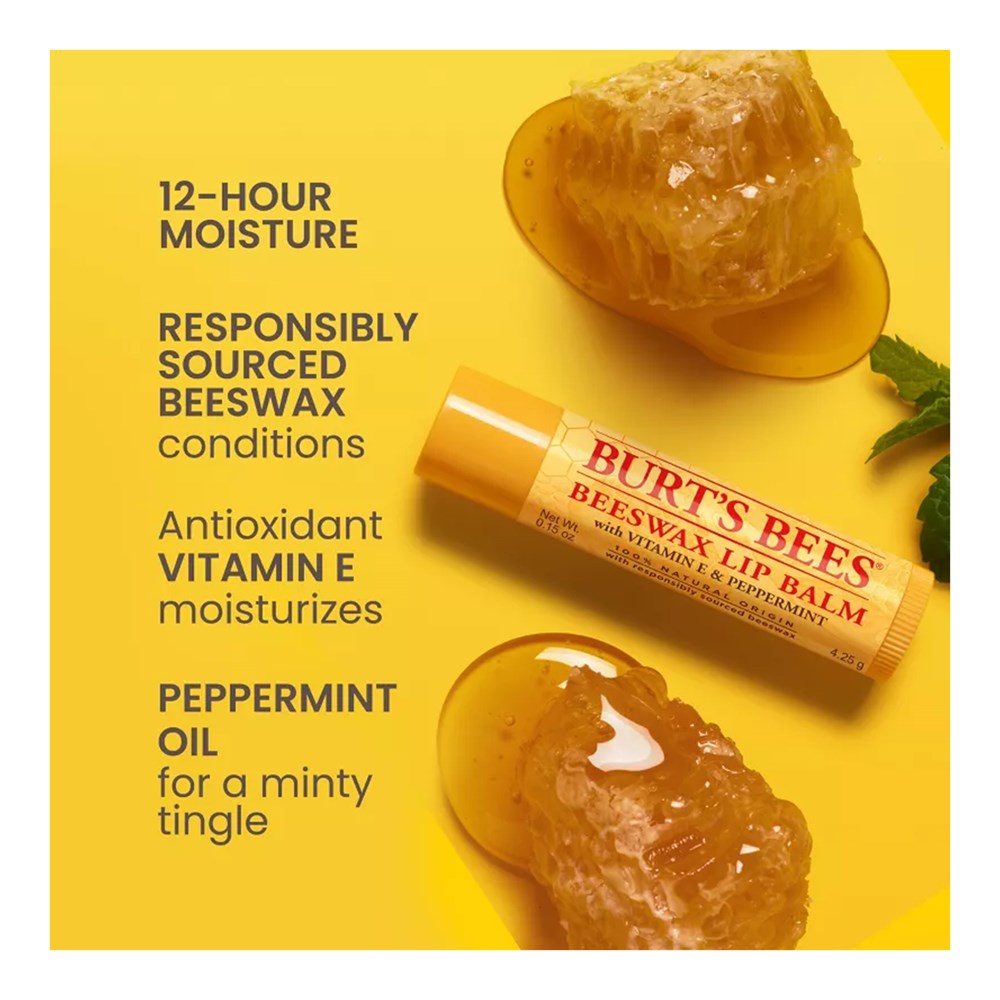 BURT'S BEES Lip Balm Beeswax 2Pk Blister