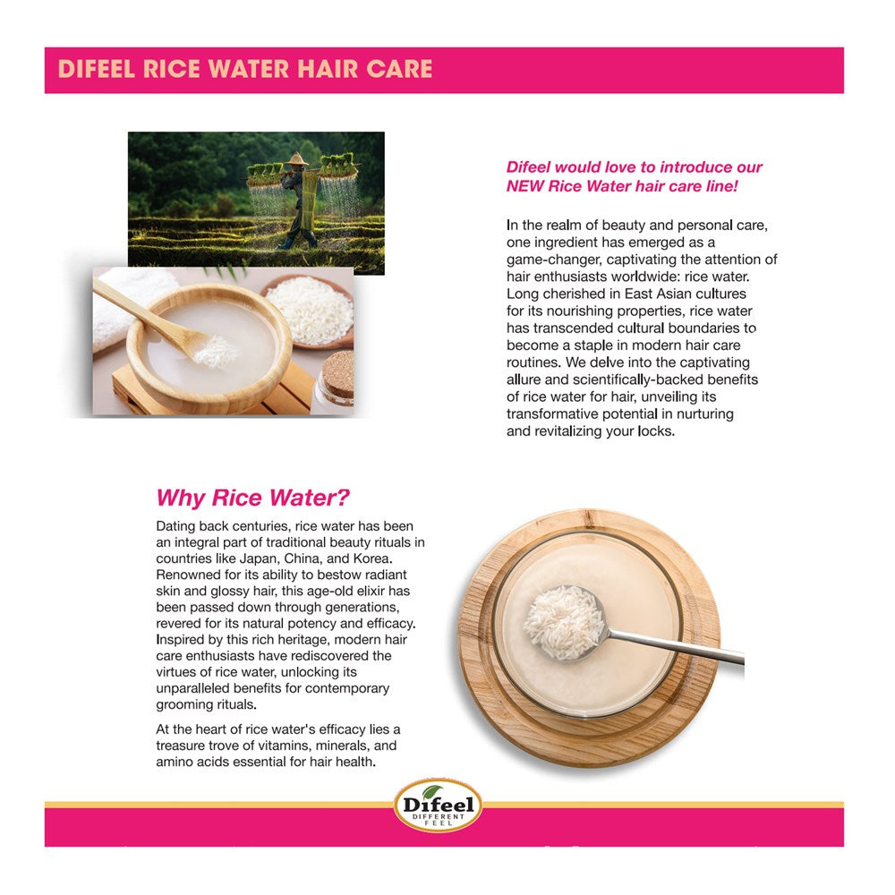 Difeel (Sunflower)  Rice Water Premium Hair Oil (2.5oz)