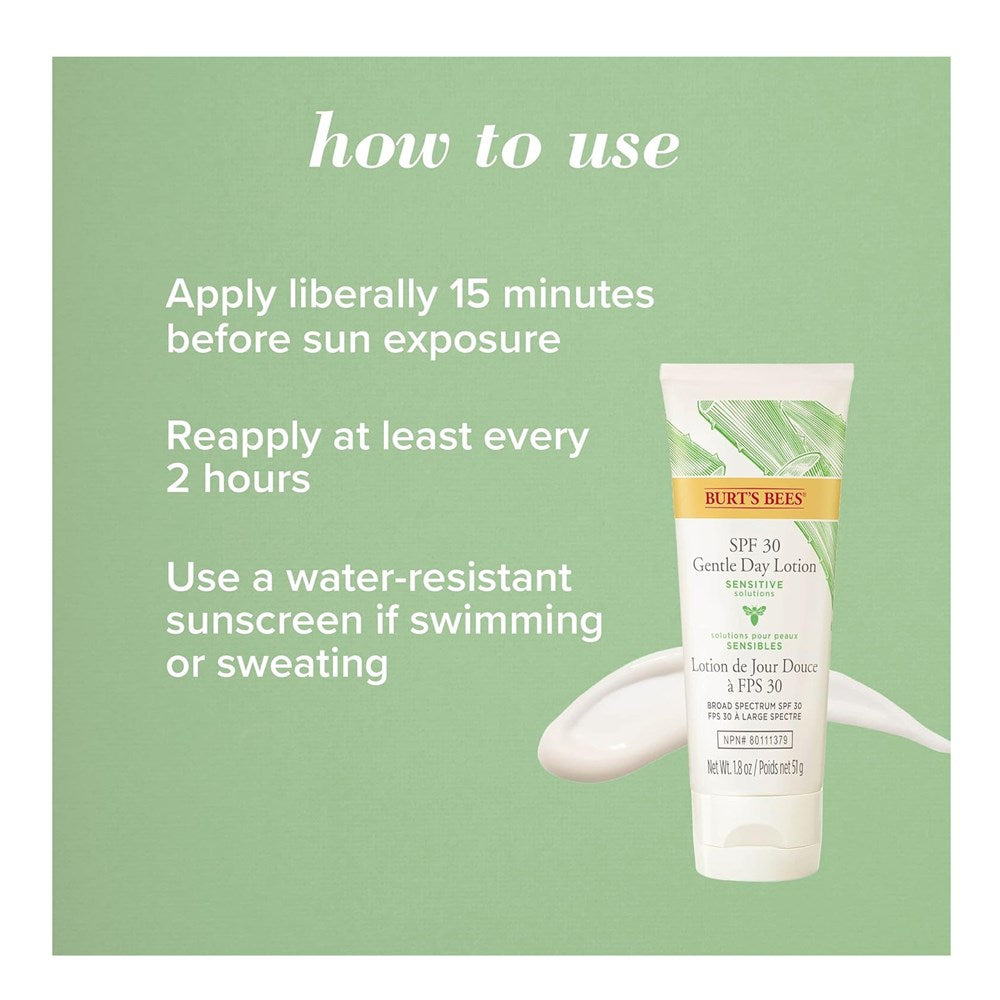 BURT'S BEES Sensitive Gentle Day Lotion SPF30 (1.8oz)