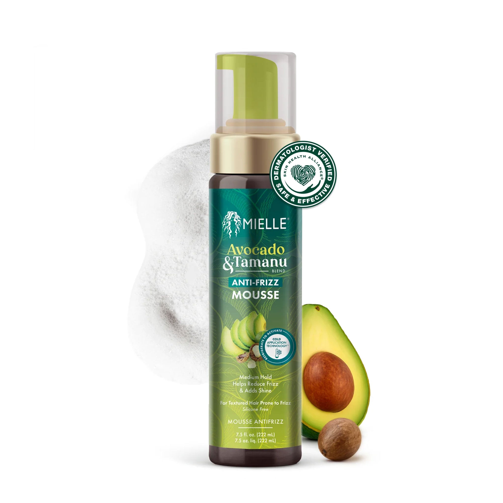MIELLE Avocado & Tamanu Anti-Frizz Mousse (7.5oz)