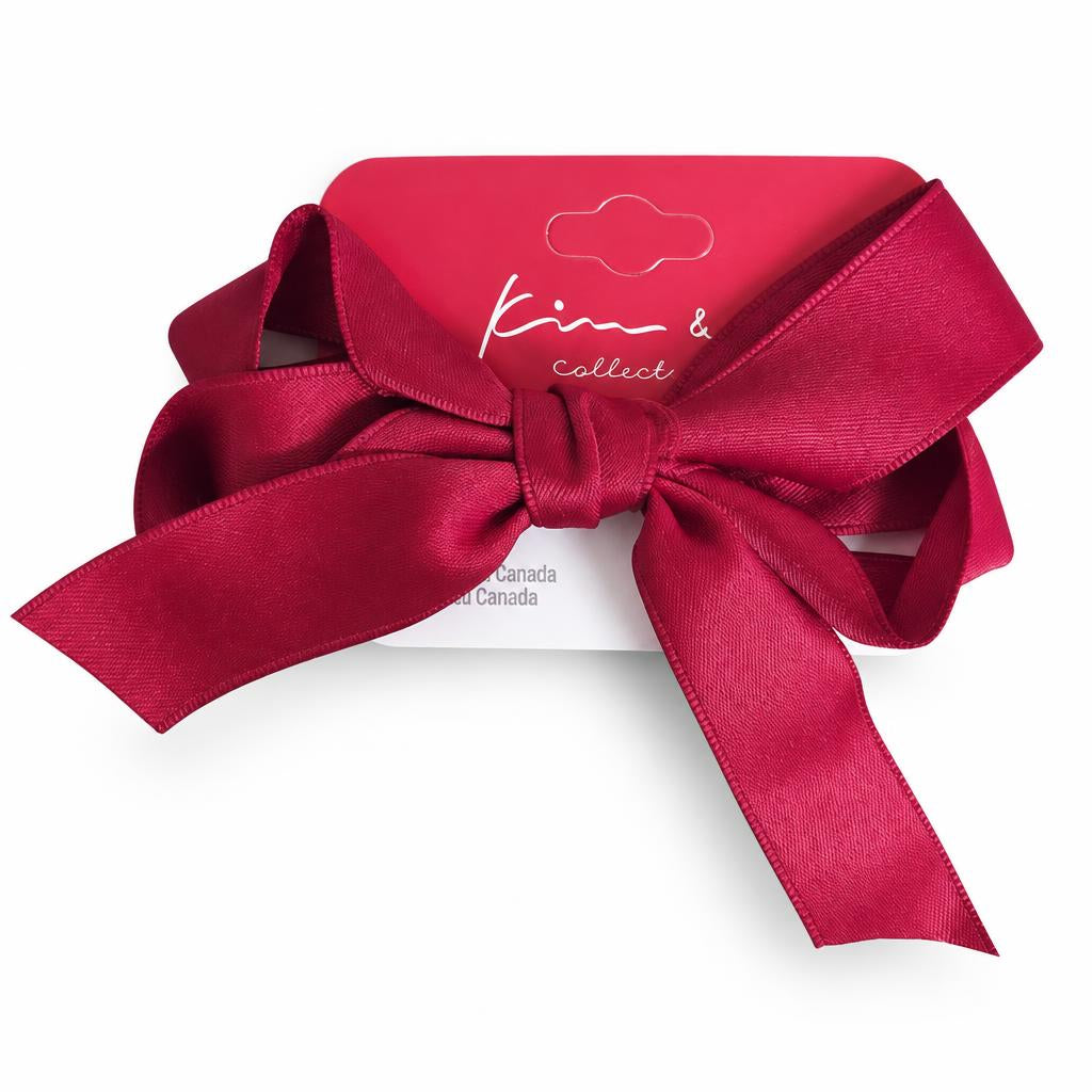 KIM & C Wide Ribbon Bow Hair Clip