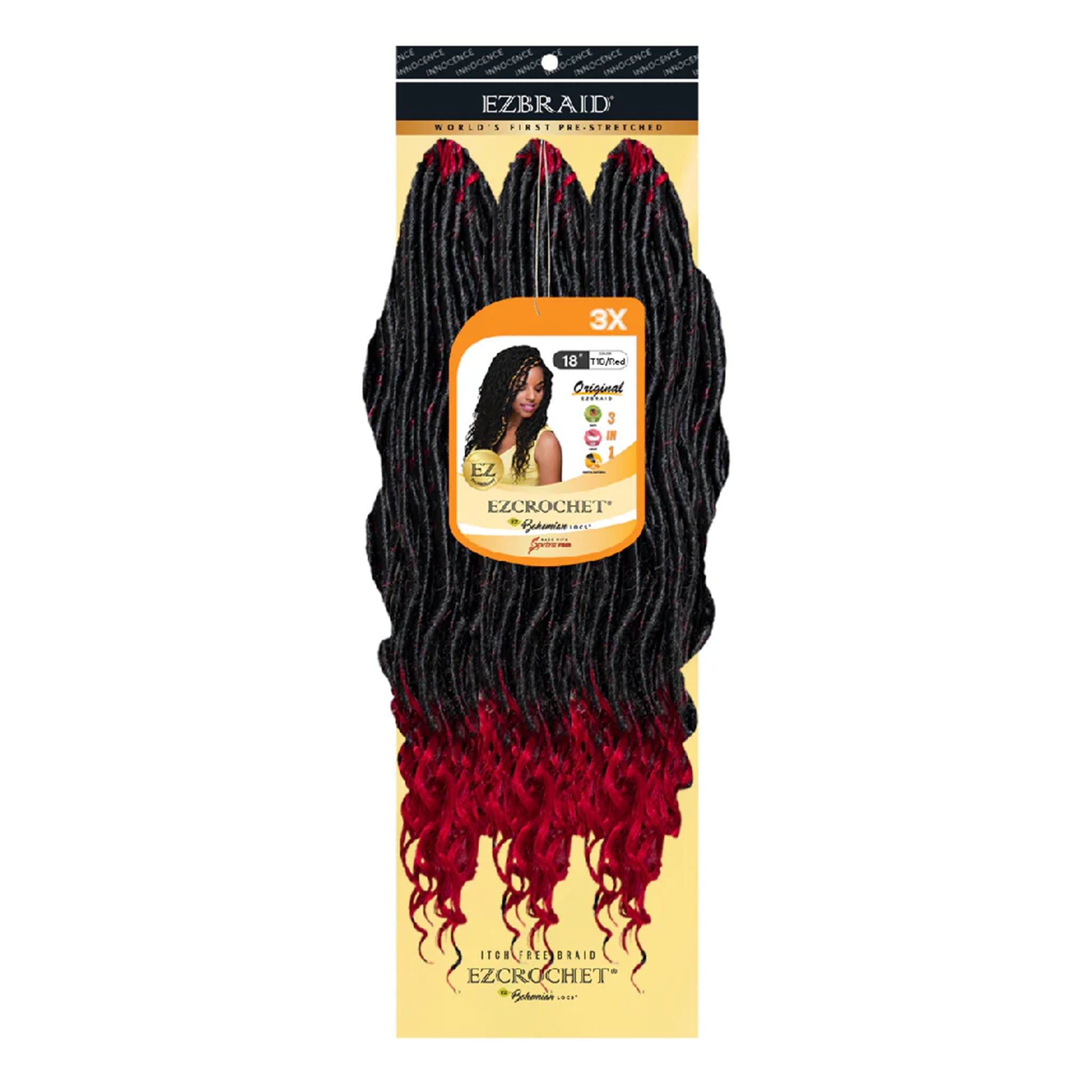 EZBRAID Ezcrochet 3X Bohemian Locs (18inch)