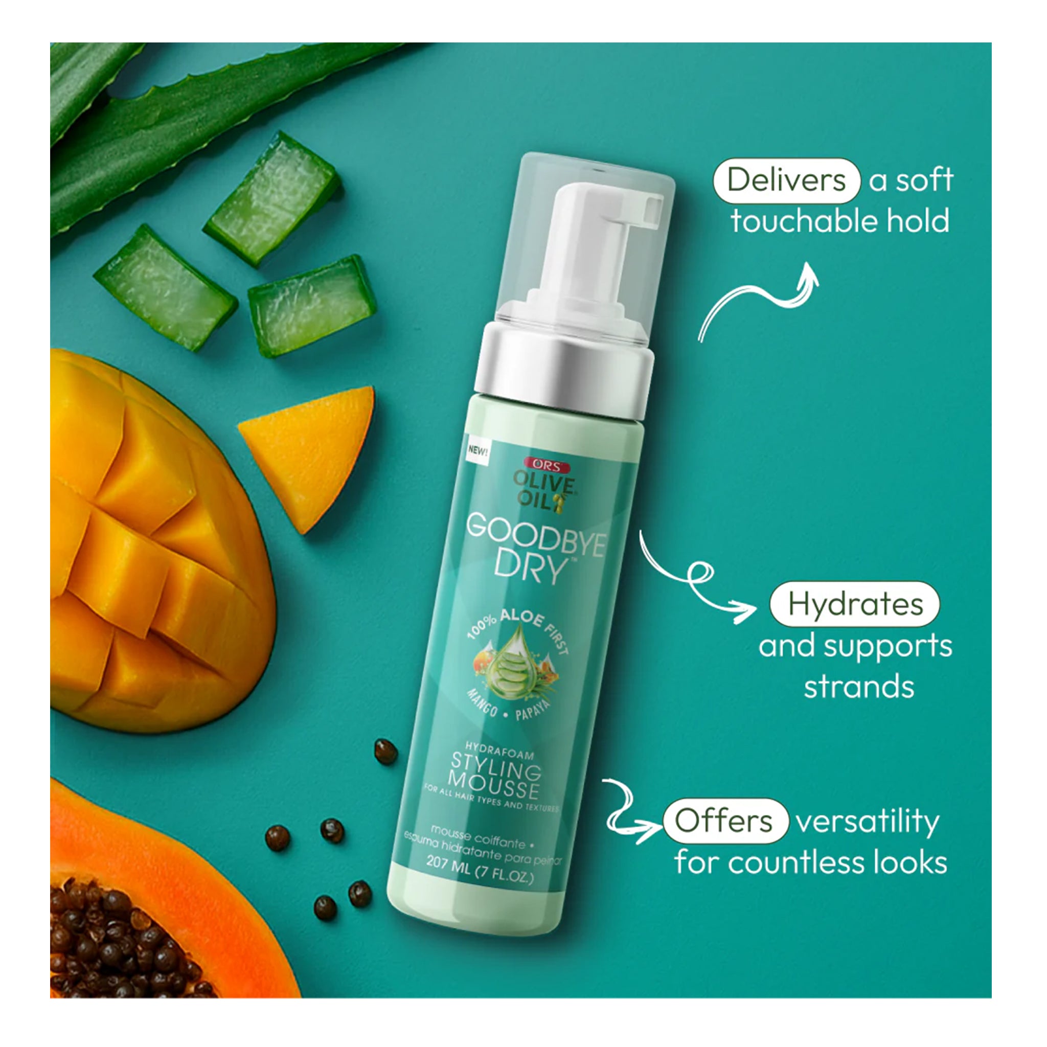 ORS Olive Oil Goodbye Dry Hydrafoam Styling Mousse (7oz)