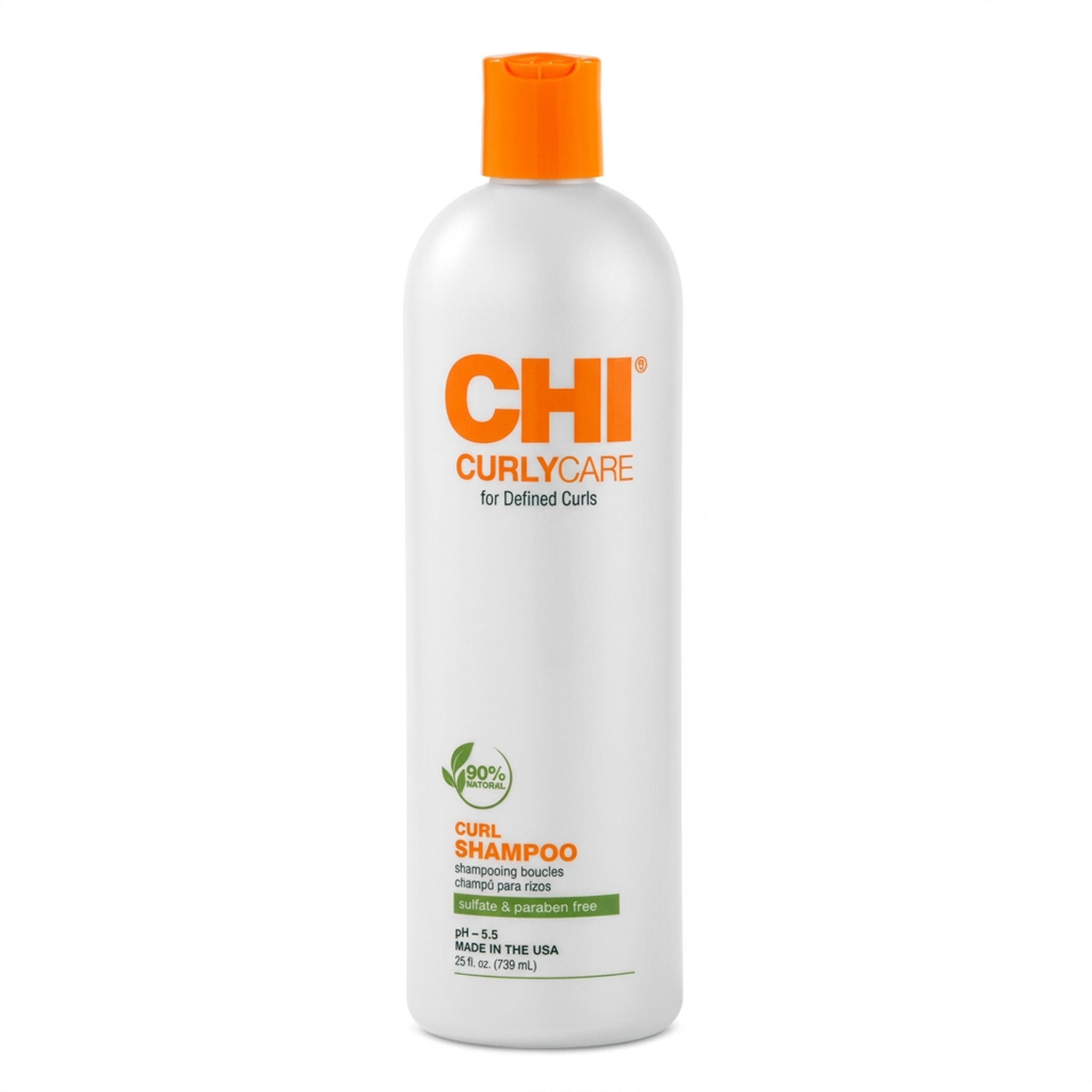 CHI Curly Care shampoo bottle on a white background