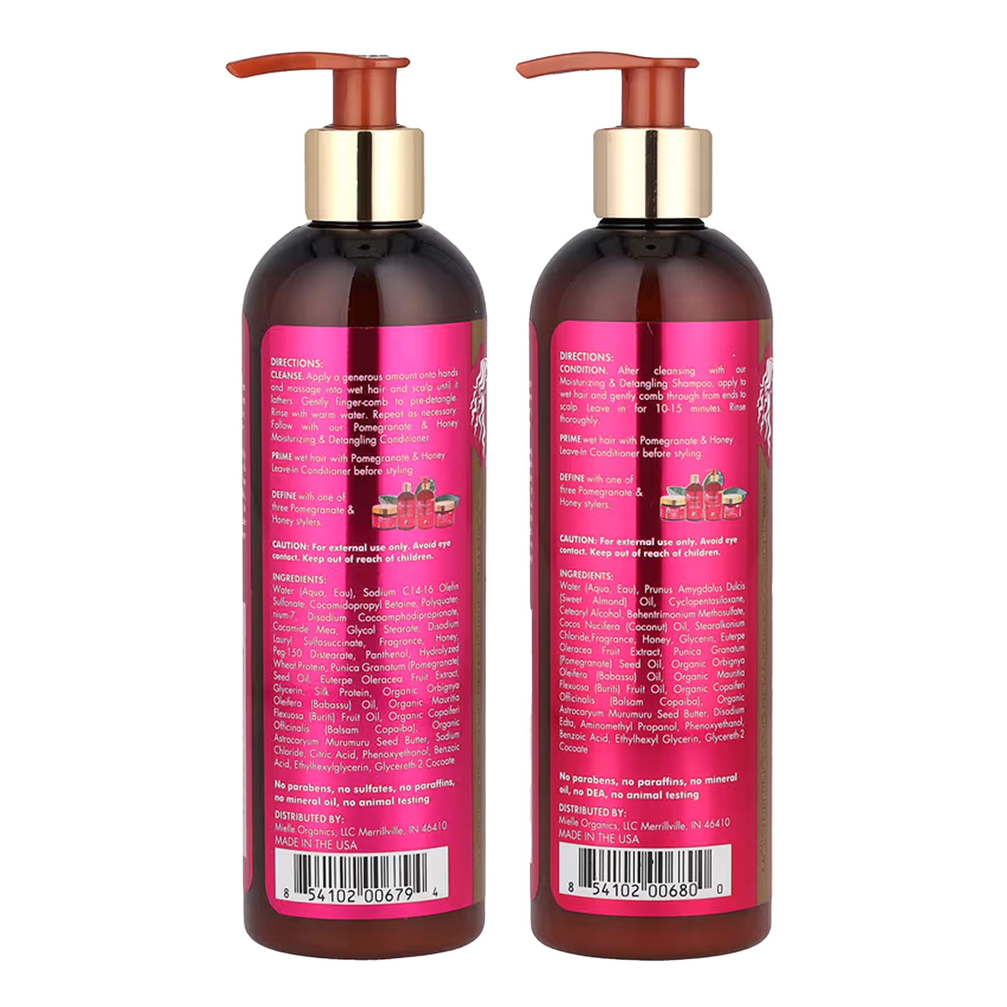 MIELLE Pomegranate & Honey DUO - Shampoo (12oz) & Conditioner (12oz)
