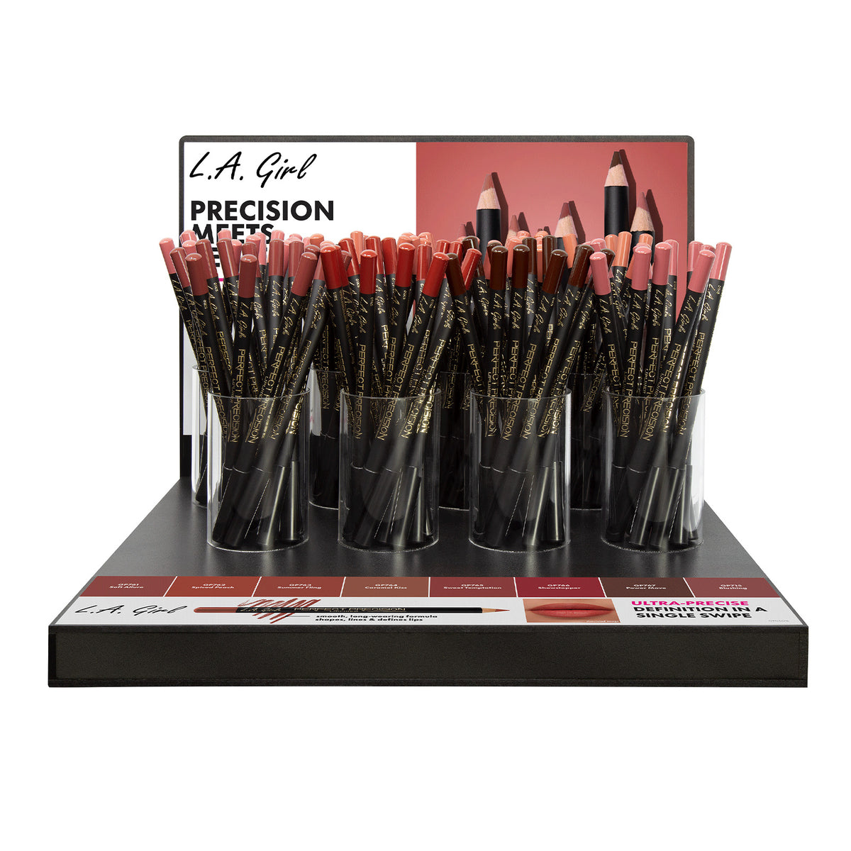 L.A. COLORS Lipliner Pencil Acrylic Display (18colors x 12pcs) (CAD85.1)
