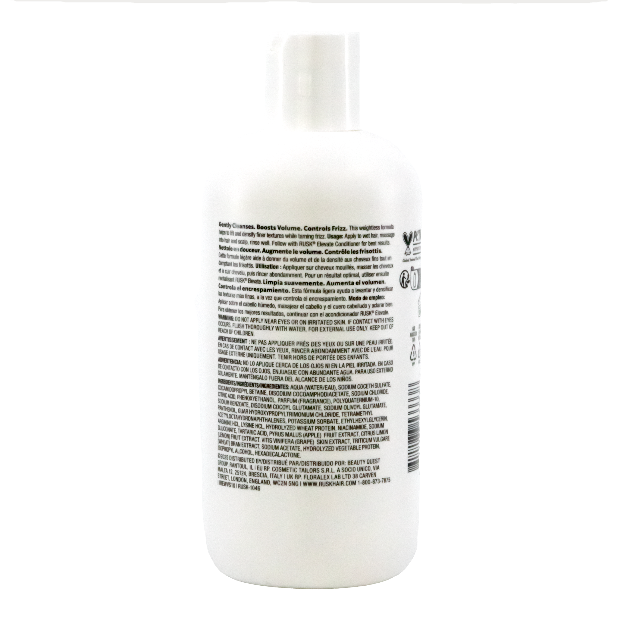 RUSK Elevate Weightless Volume Shampoo (10 oz)