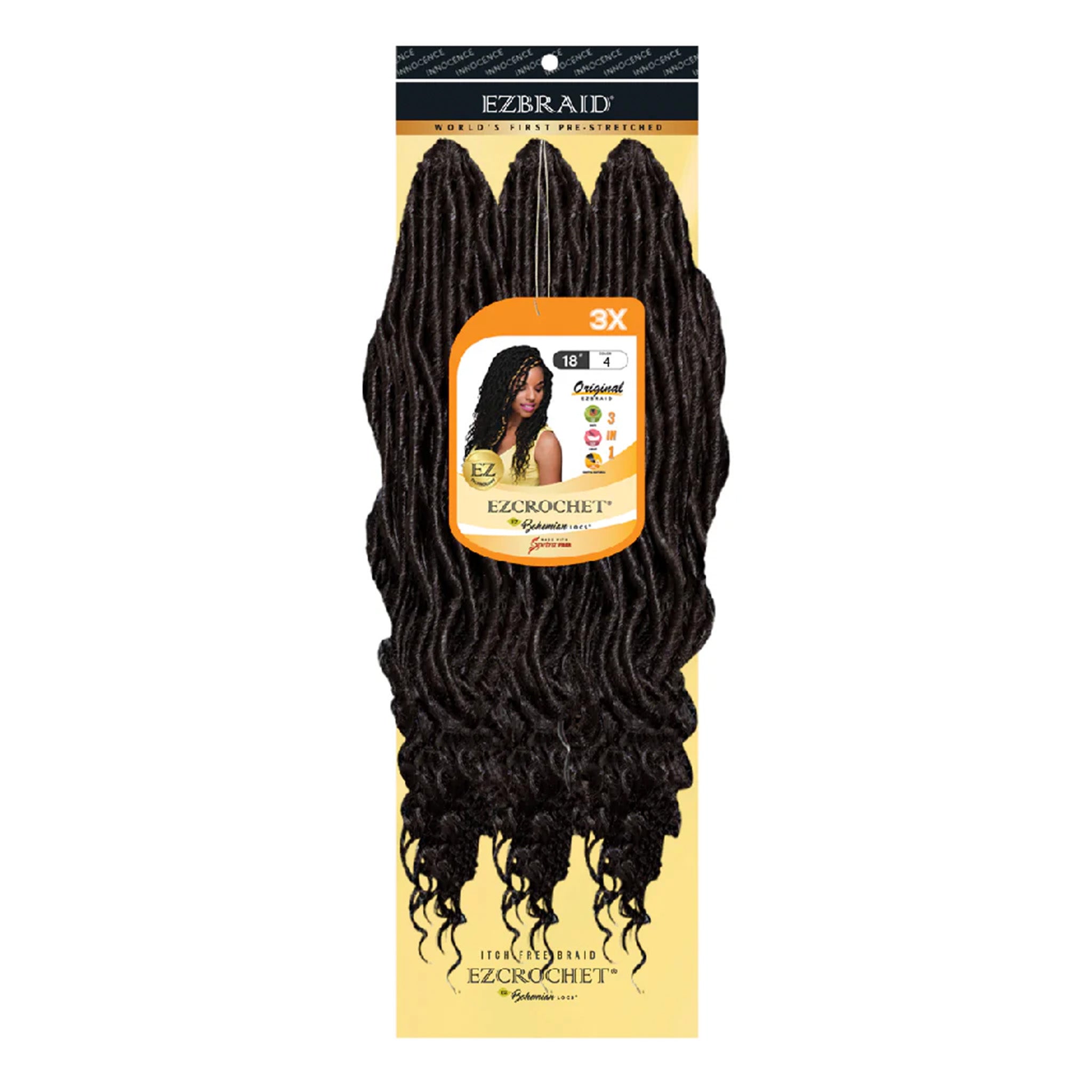 EZBRAID Ezcrochet 3X Bohemian Locs (18inch)