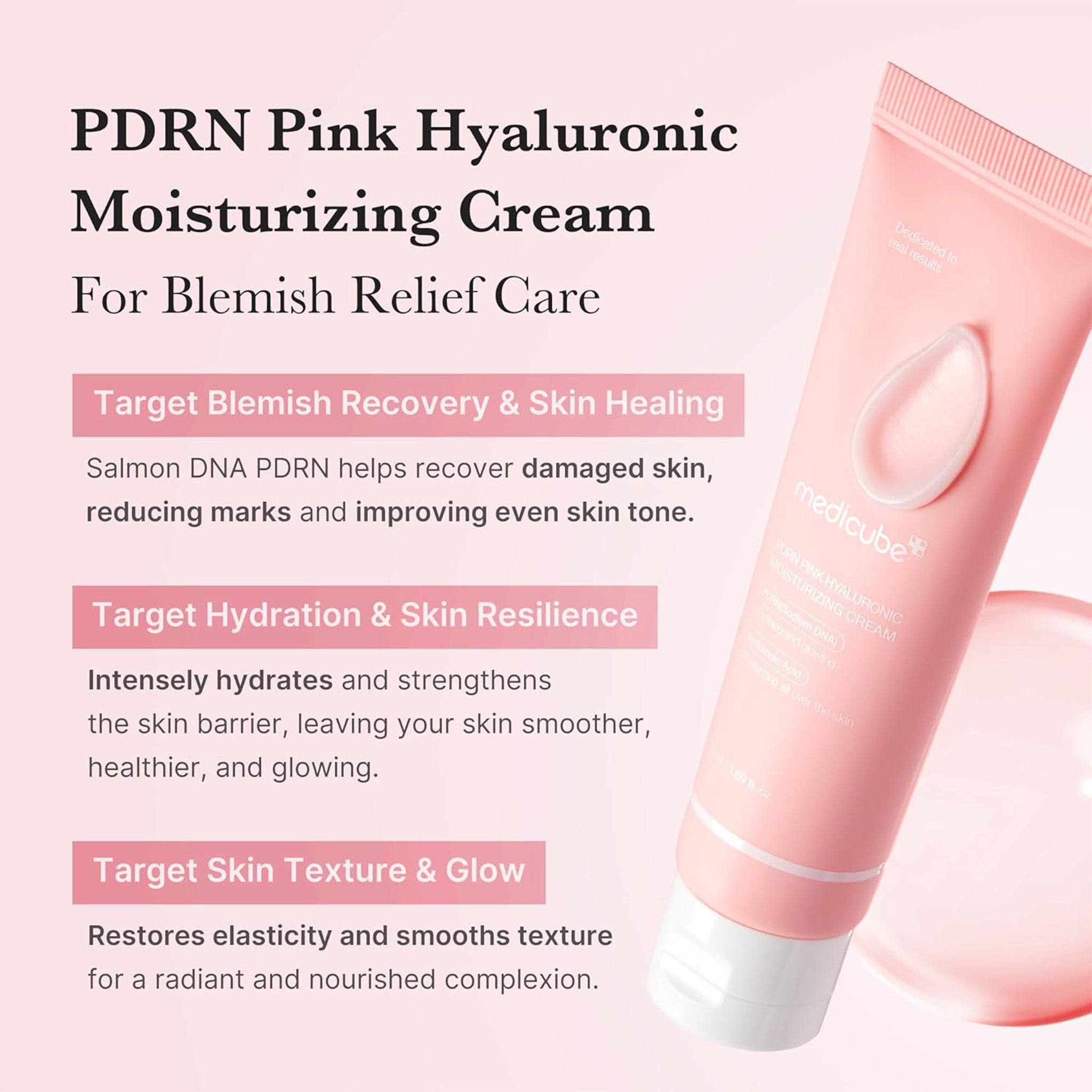 MEDICUBE PDRN PINK HYALURONIC MOISTURIZING CREAM 50ml