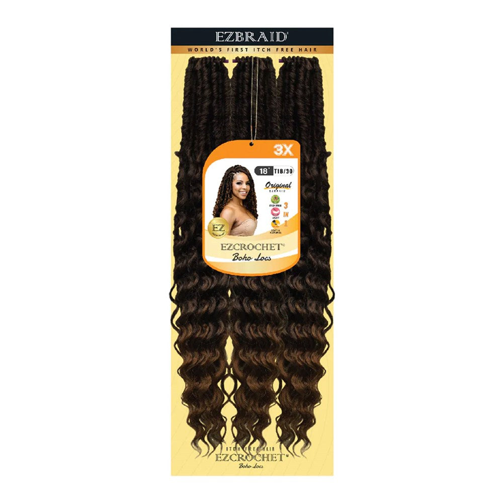 EZBRAID Ezcrochet 3X Boho Locs Braid (18inch)