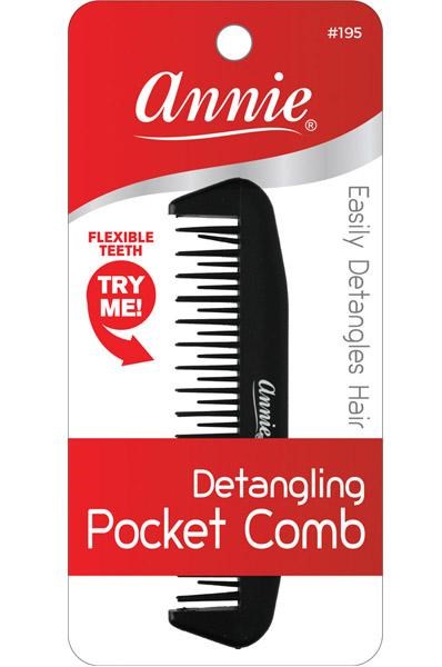 Annie Detangling Pocket Comb #195 – Black