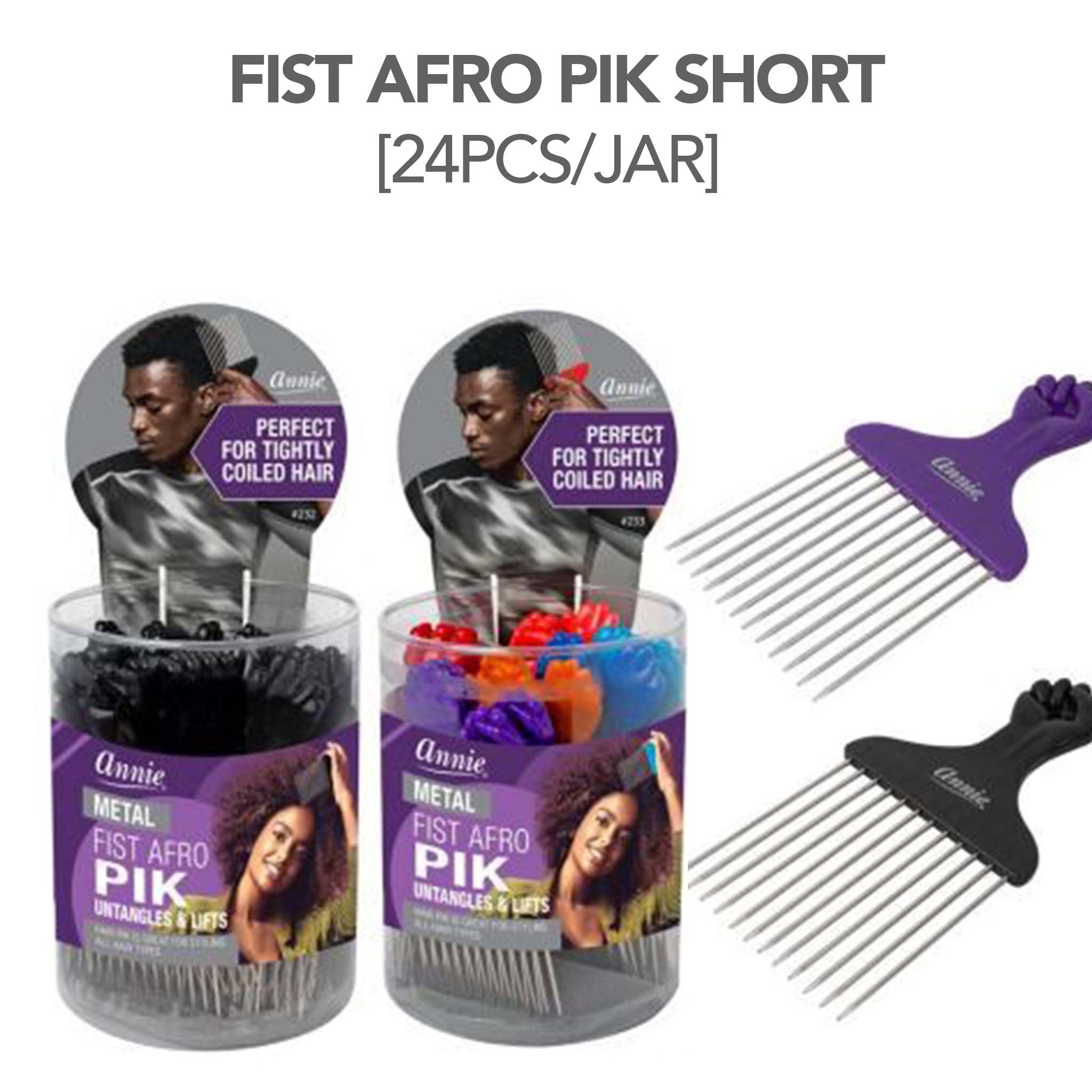 ANNIE Fist Afro Pik Short (24pcs/jar)