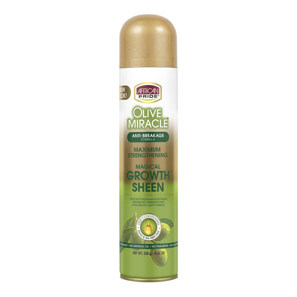 AFRICAN PRIDE Olive Miracle Growth Sheen (8oz)