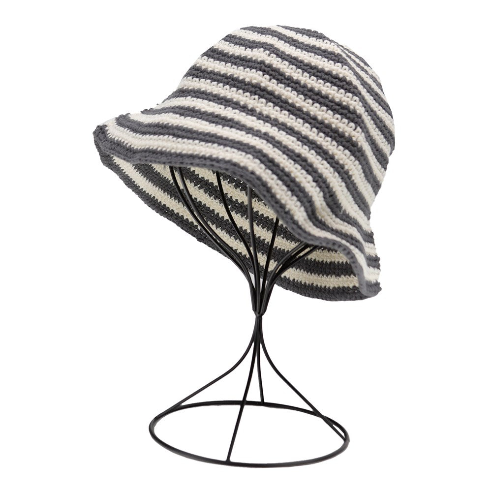 KIM & C Handmade Fashion Bucket Stripe Hat