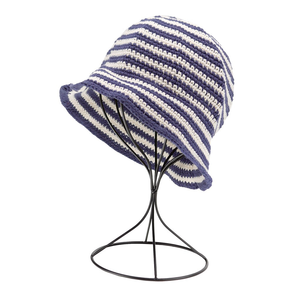 KIM & C Handmade Fashion Bucket Stripe Hat