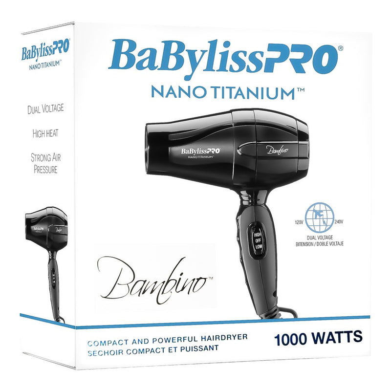 BABYLISS PRO Bambino 5510 Nano Titanium Travel Dryer [Dual Voltage]