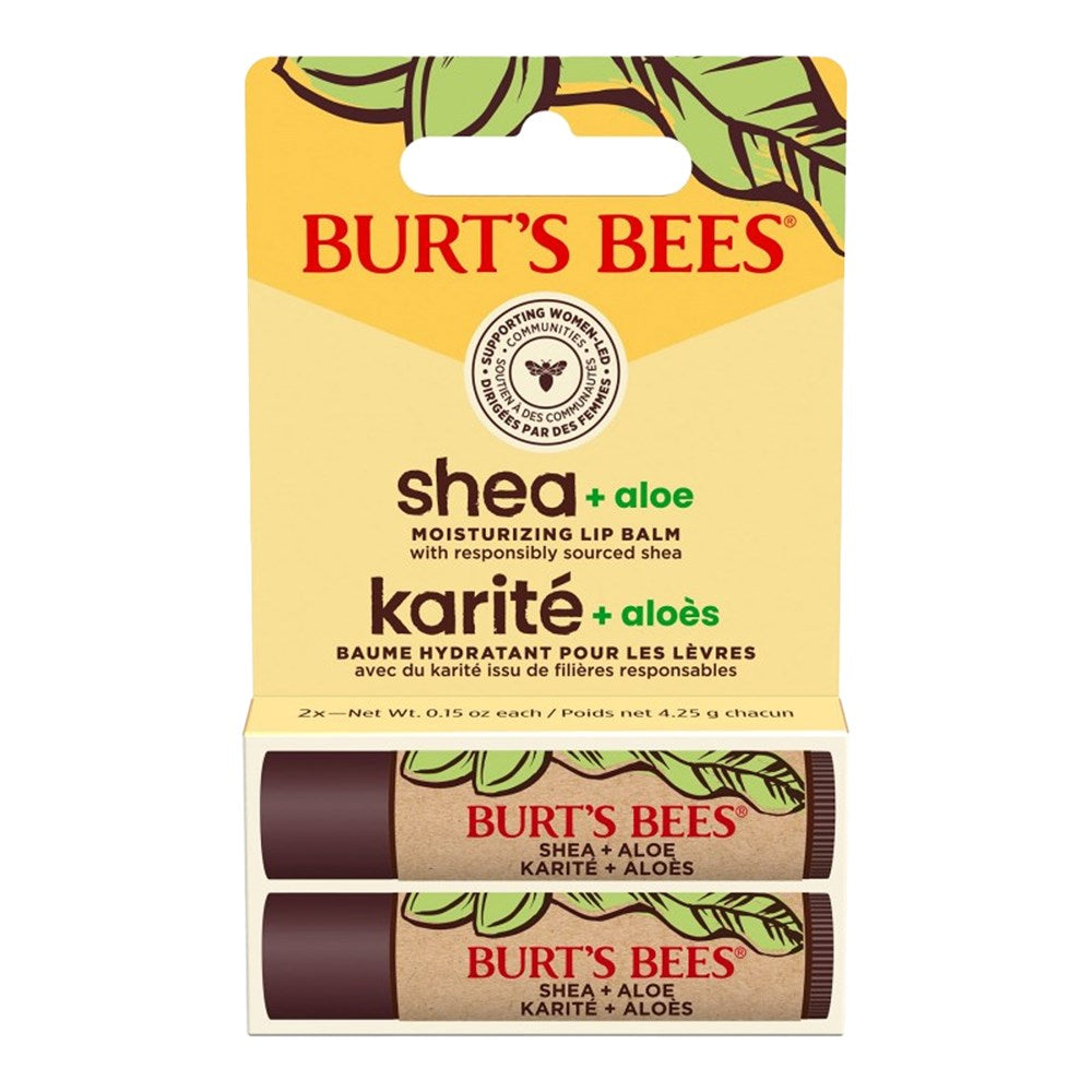 BURT'S BEES Lip Balm Shea + Aloe 2Pk Blister