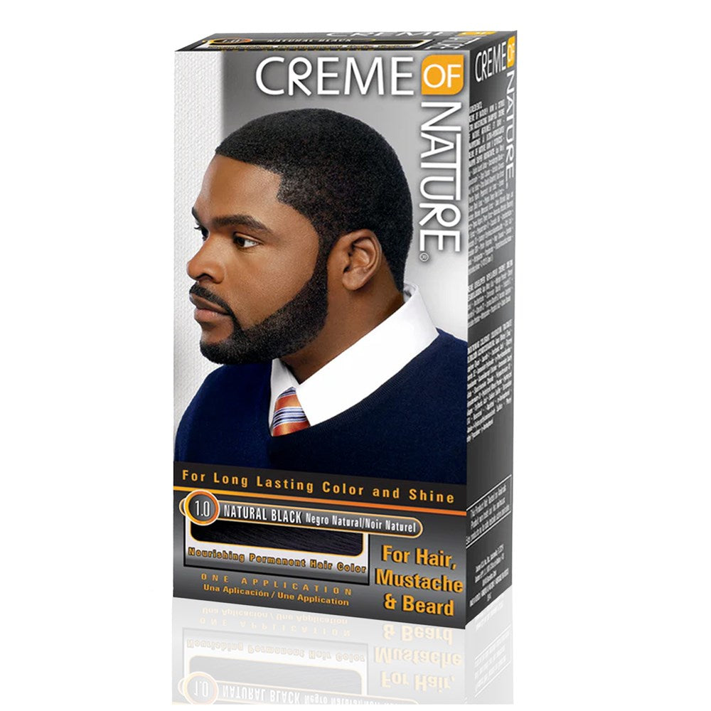 CREME OF NATURE Men Gel Color Kit for Hair, Mustache & Beard