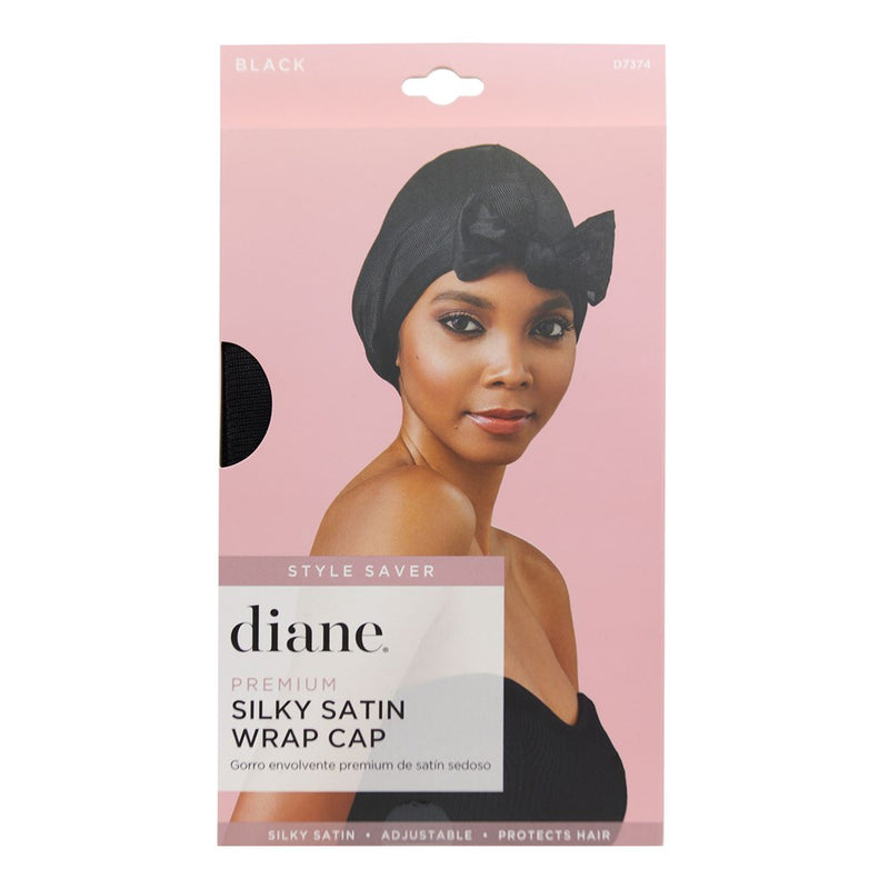 DIANE Premium Silky Satin Wrap Cap Black