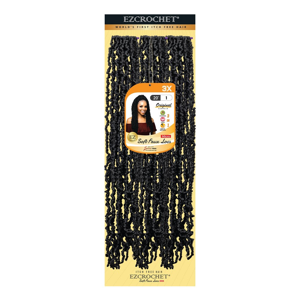 EZBRAID Ezcrochet 3X Soft Faux Locs Micro Braid