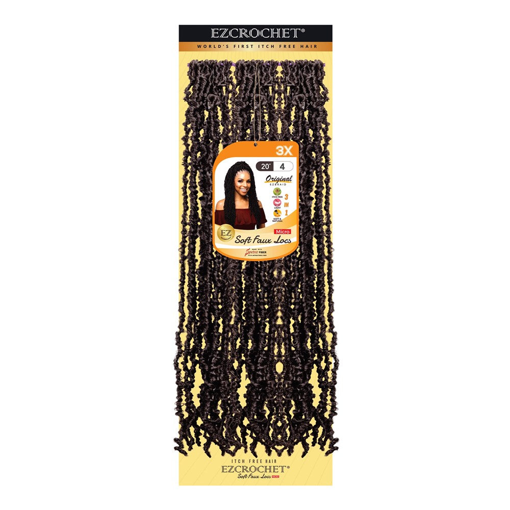EZBRAID Ezcrochet 3X Soft Faux Locs Micro Braid