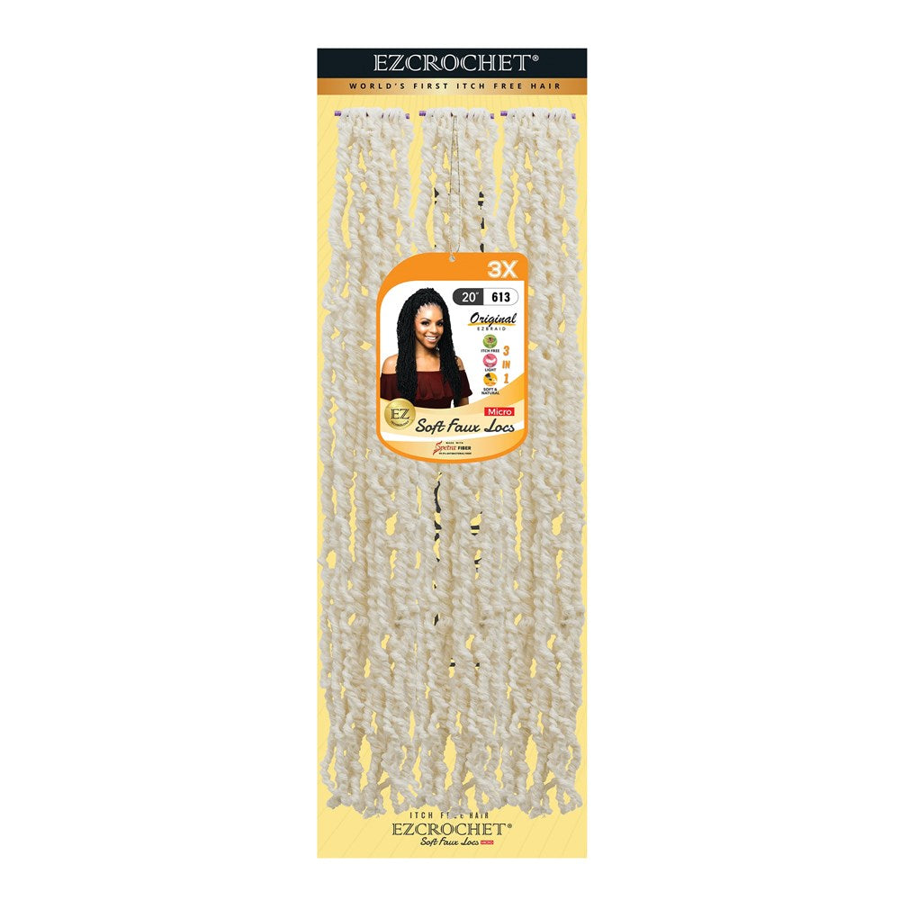 EZBRAID Ezcrochet 3X Soft Faux Locs Micro Braid