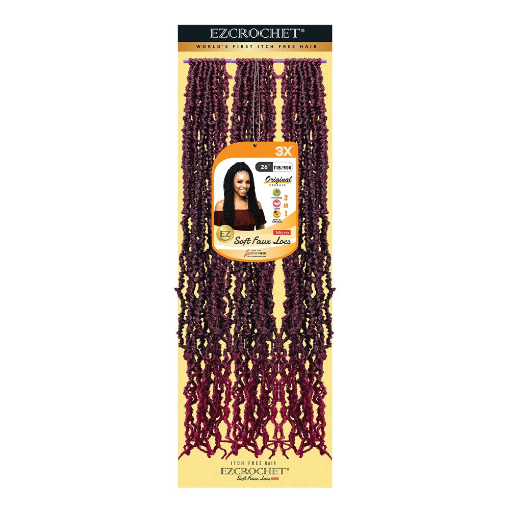 EZBRAID Ezcrochet 3X Soft Faux Locs Micro Braid