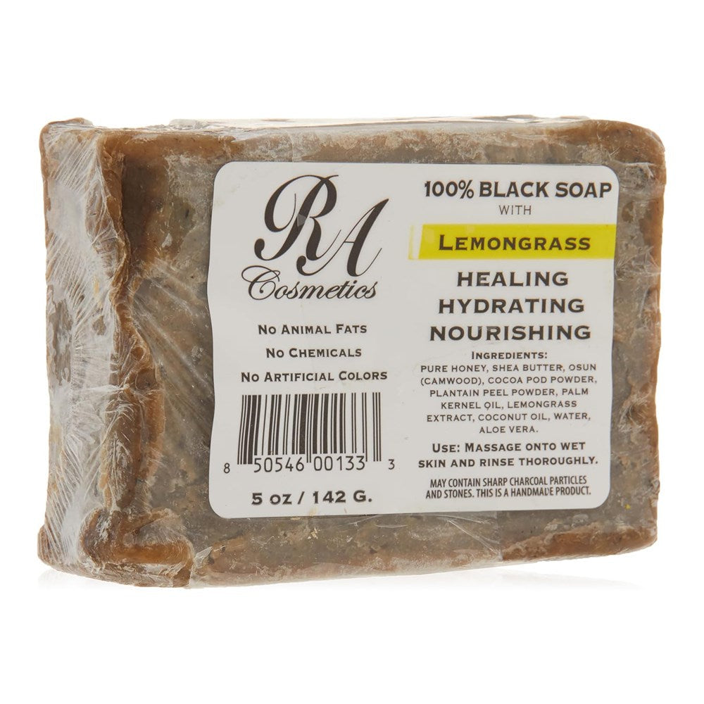 RA COSMETICS 100% Black Soap Bar (5oz)