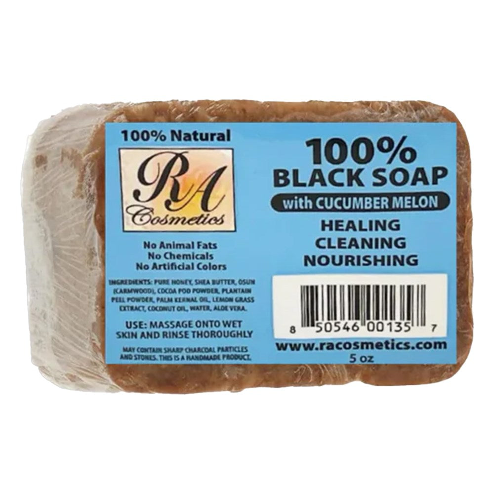 RA COSMETICS 100% Black Soap Bar (5oz)