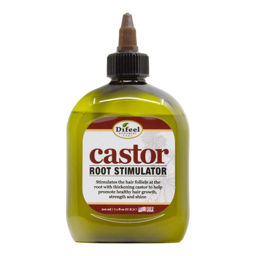 Bottle of Difeel Castor Root Stimulator on a white background