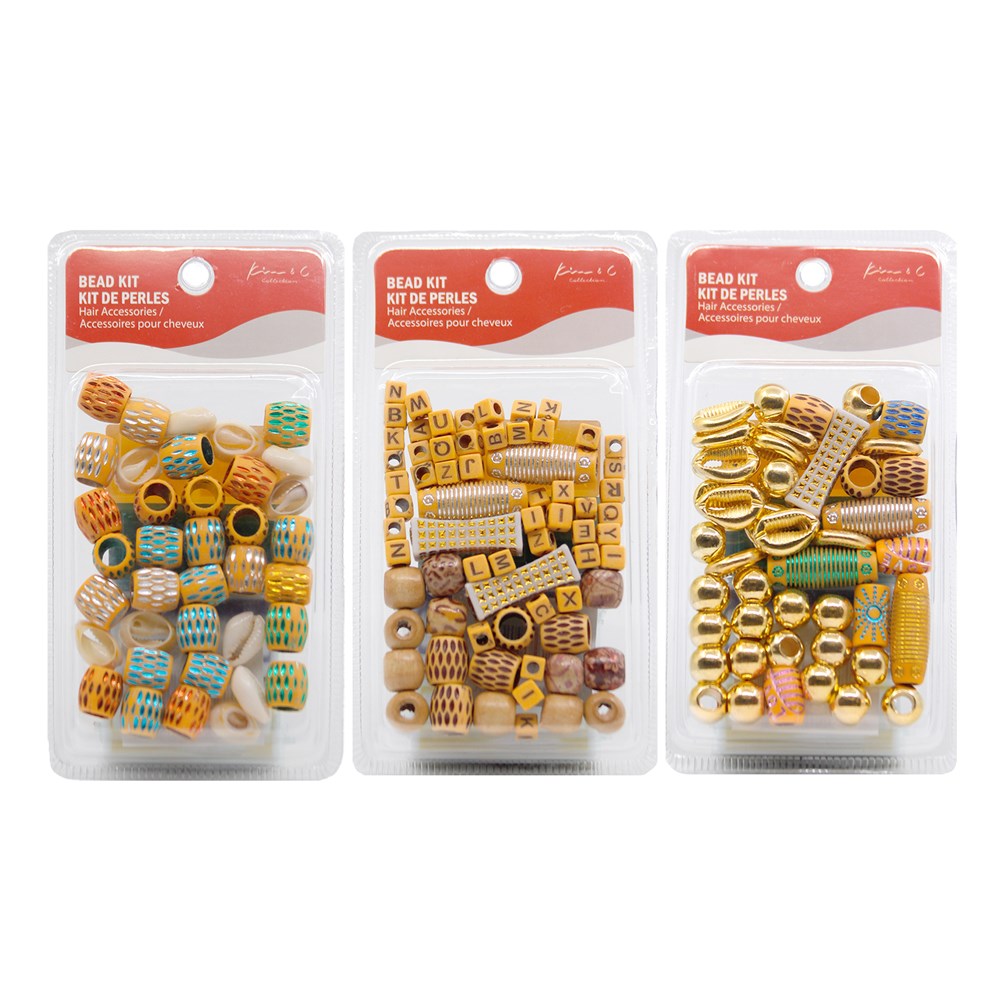 KIM & C  Wooden Hair Beads