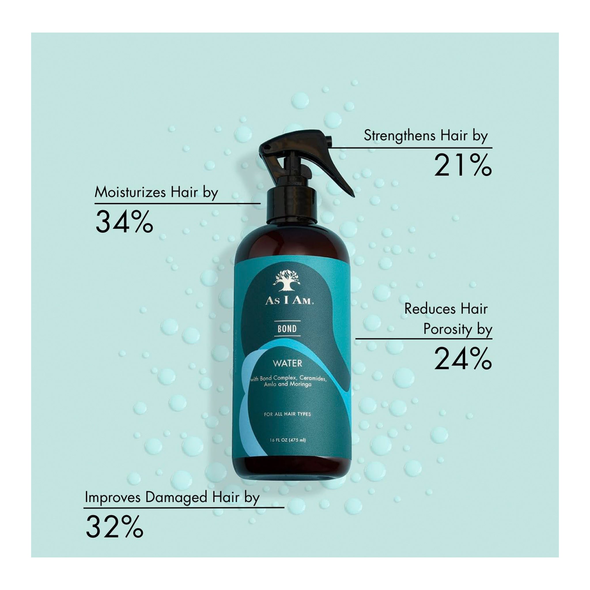 AS I AM Bond Water (16oz) - EN/FR - Aone Beauty Supply Online Store