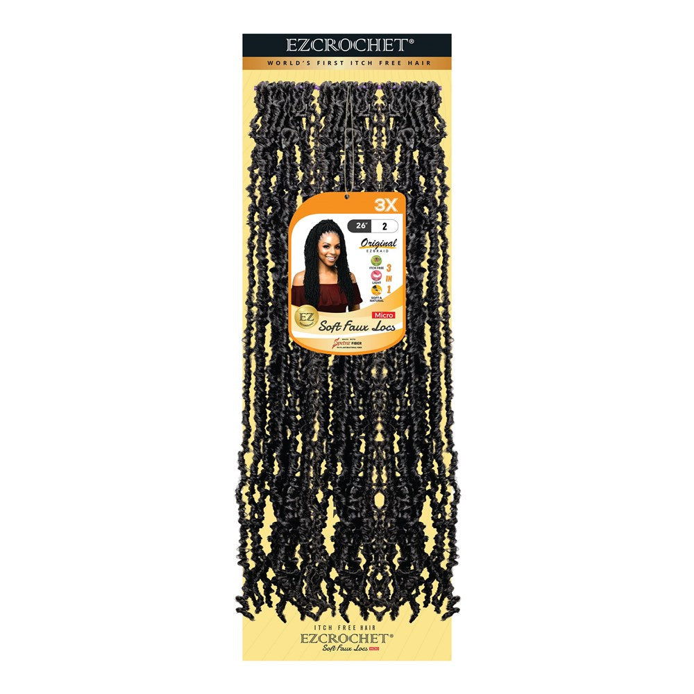 EZBRAID Ezcrochet 3X Soft Faux Locs Micro Braid
