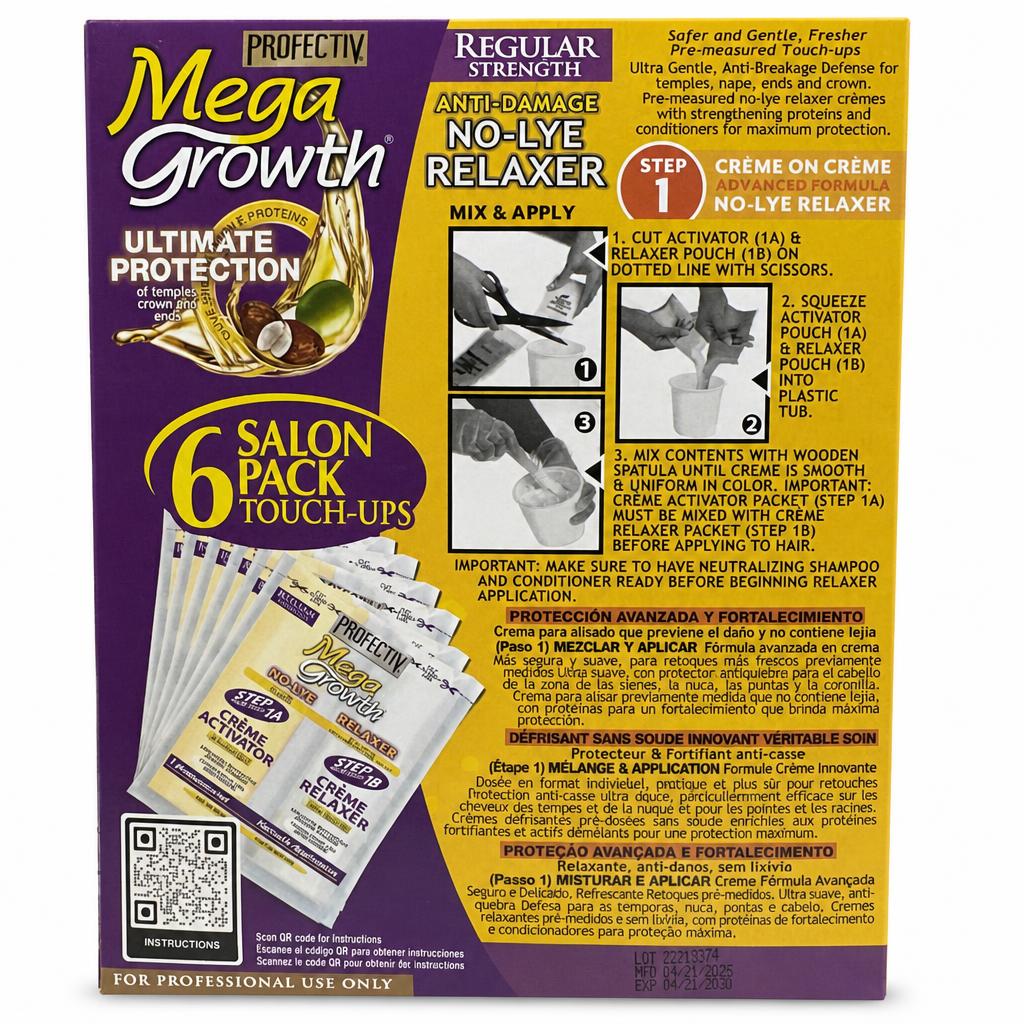 PROFECTIV No-Lye Relaxer Kit [6 Touch Up] (Reg)
