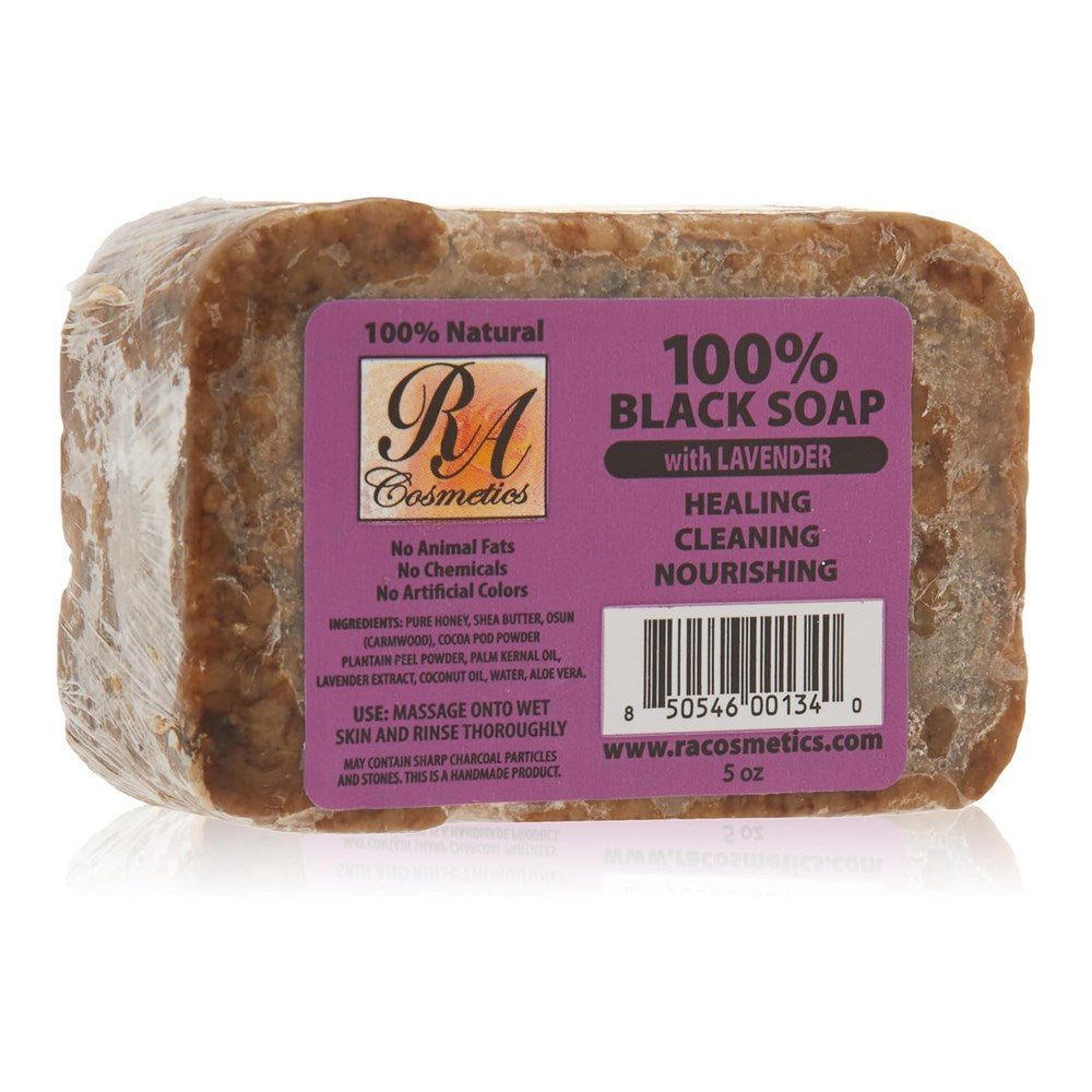 RA COSMETICS 100% Black Soap Bar (5oz)