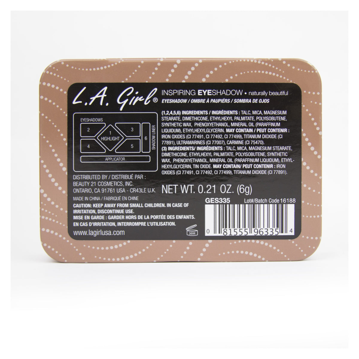 L.A. GIRL Inspiring Eyeshadow Palette (0.21oz)