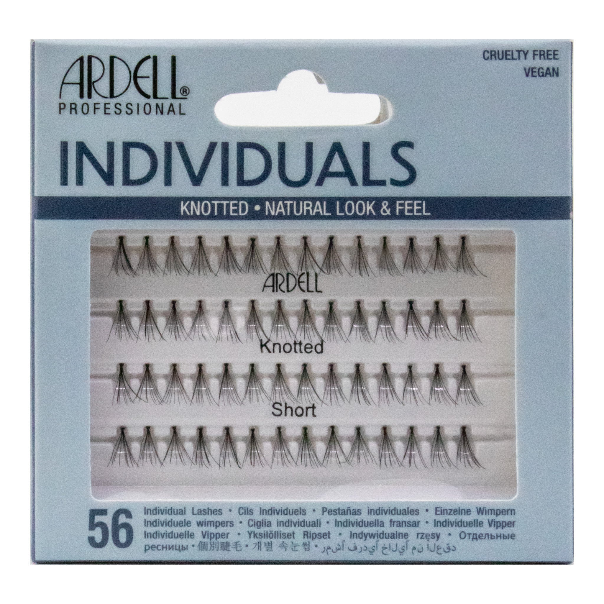 Ardell Individuals false eyelashes packaging with multiple pairs displayed.