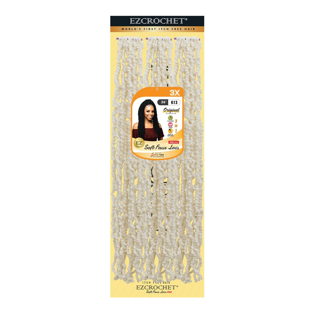 EZBRAID Ezcrochet 3X Soft Faux Locs Micro Braid