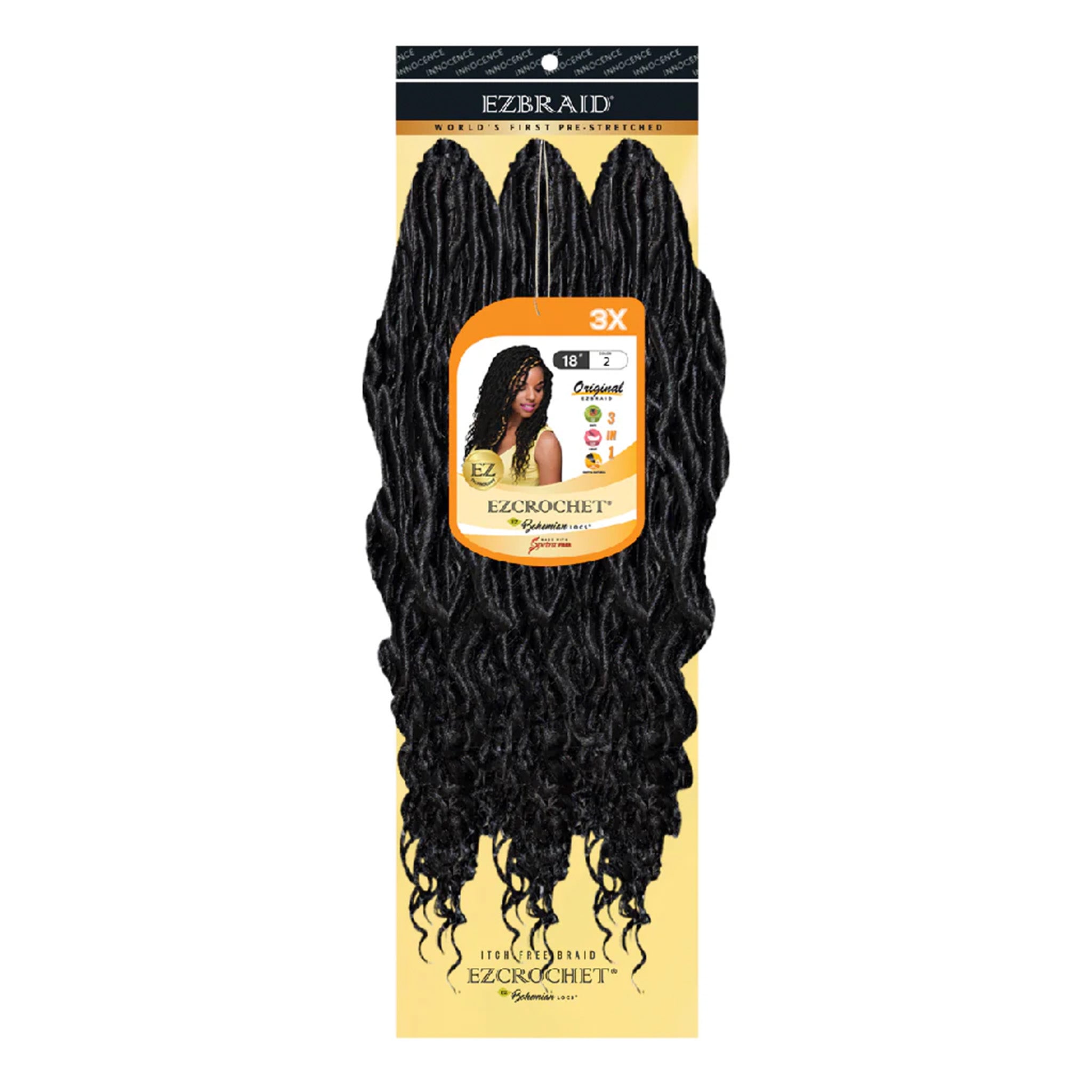 EZBRAID Ezcrochet 3X Bohemian Locs (18inch)